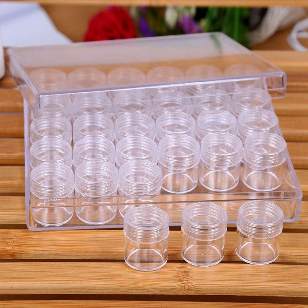 Small Size Nail Art Storage Box Transparent Subpackage Box Acrylic Box  Powder Storage