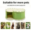 Funny Cats Tunnel Interactively Toy Round Wools Felted Pet Bed Cats Training Toy for Small Pet