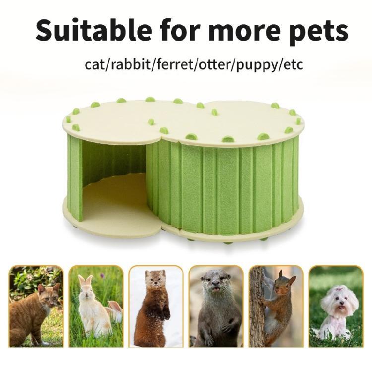 Funny Cats Tunnel Interactively Toy Round Wools Felted Pet Bed Cats Training Toy for Small Pet