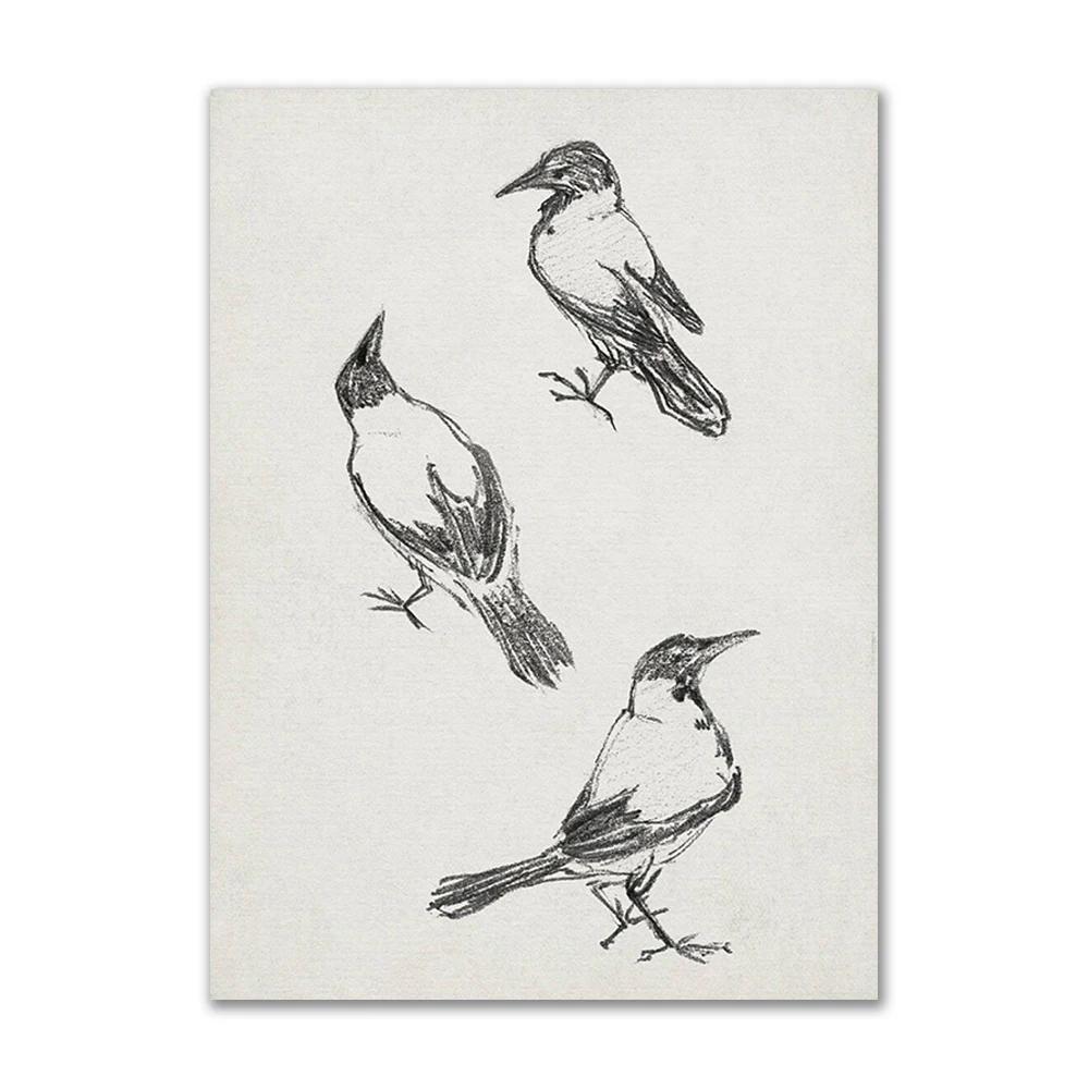 Nordic Canvas Posters and Prints for Home Decoration, Vintage Gallery Wall Print, Lake, Cloud, Landscape, Flower Paintings, Livi