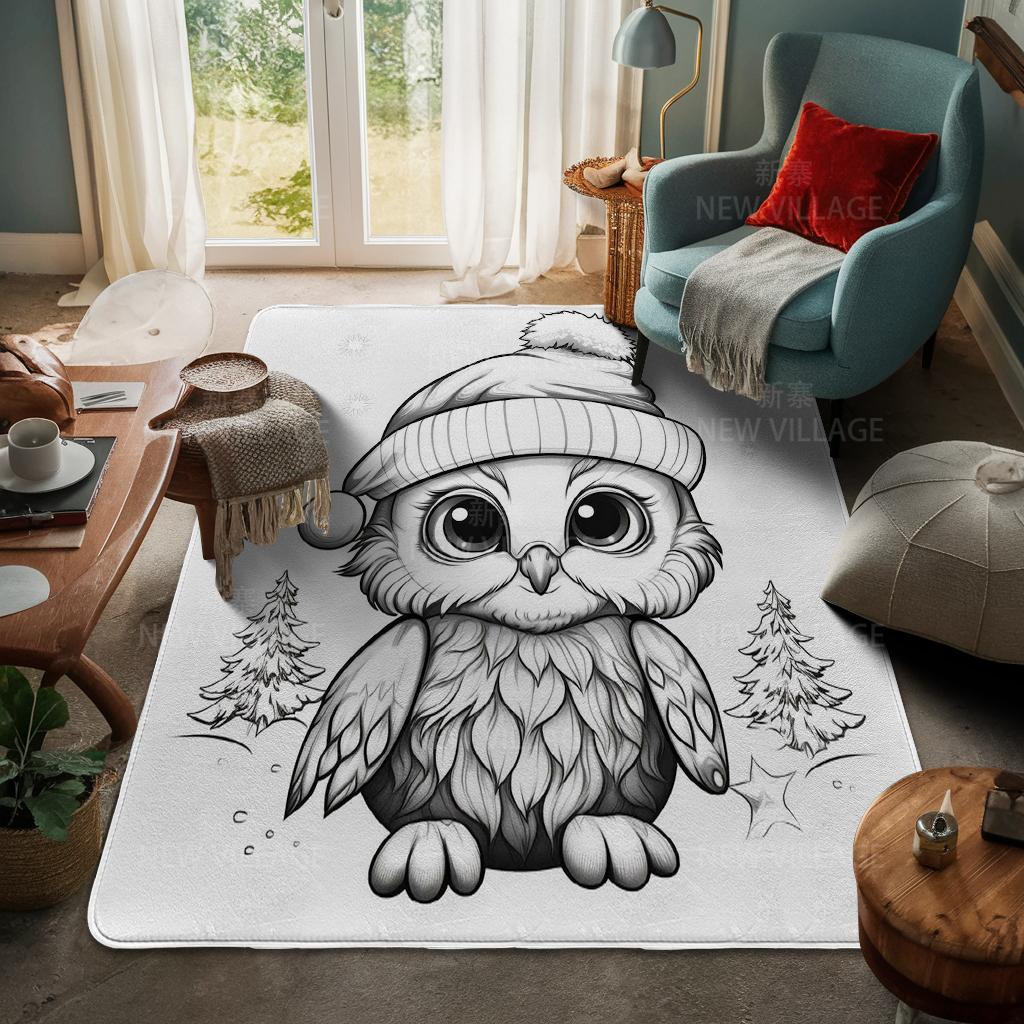 House Entrance Carpet Home Door Mat Living Room Bath Foot Bathroom Non-slip Water Absorption Rugs Bath Merry Christmas Winter