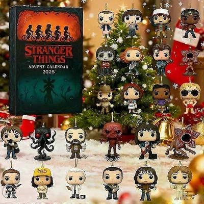 Stranger Things 2025 Julekalender Akryl Julepynt Jule Nedtællingsboks