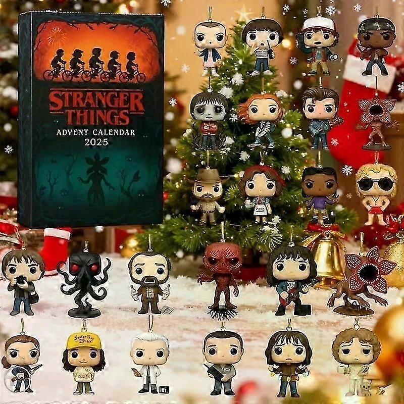 Stranger Things 2025 Adventskalender Akrylpynt Jule Nedtellingsboks