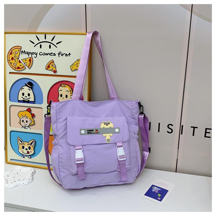 Simple And Versatile Single Shoulder Soft Girl Tote Bag, Student Large-Capacity Commuting Tutoring Class Schoolbag