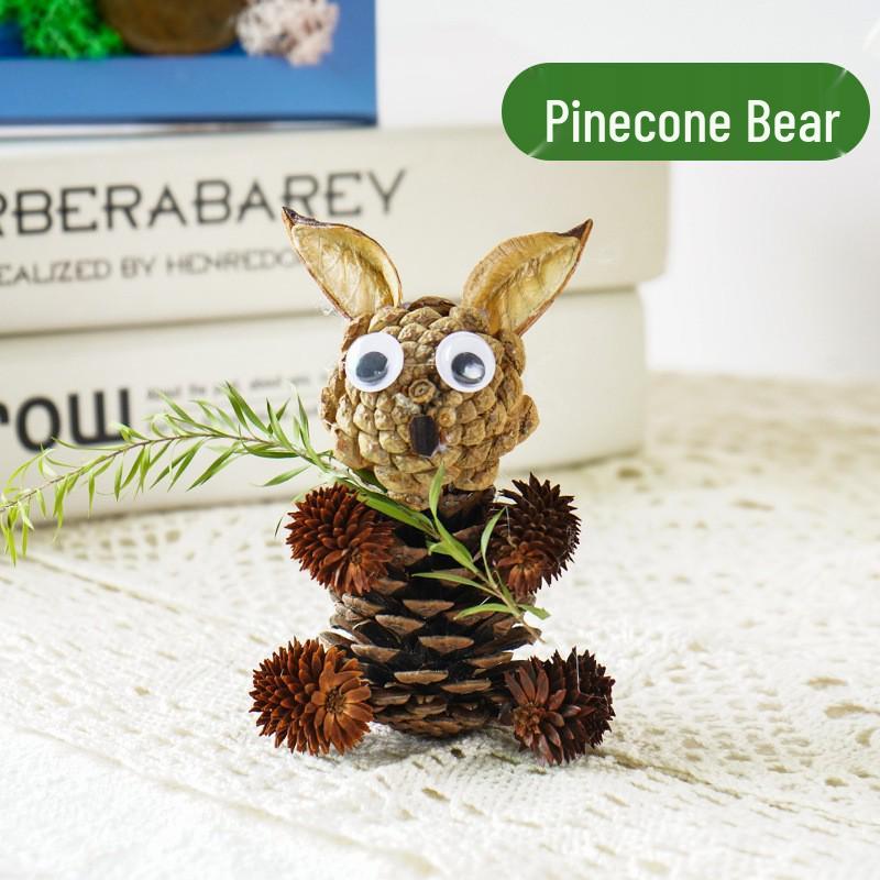 Handmade DIY Dried Flower Kit: Wood Chips, Branches, Pine Cones, Animals - Educational Parent-Child Creative Christmas Activity