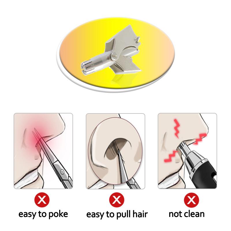 Nose Hair Trimmer For Men Ear Cleaner Stainless Steel  Shaving Razor Washable High-Quality Hair Removal Tools Portable hair remover Nose  Razor Shaver