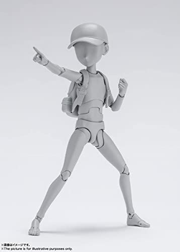 TAMASHII NATIONS S.H.Figuarts Body-kun - Ken Sugimori - Edition DX SET (Gray Color Ver.) Approximately 130mm PVC & ABS Movable Figure BAS62102