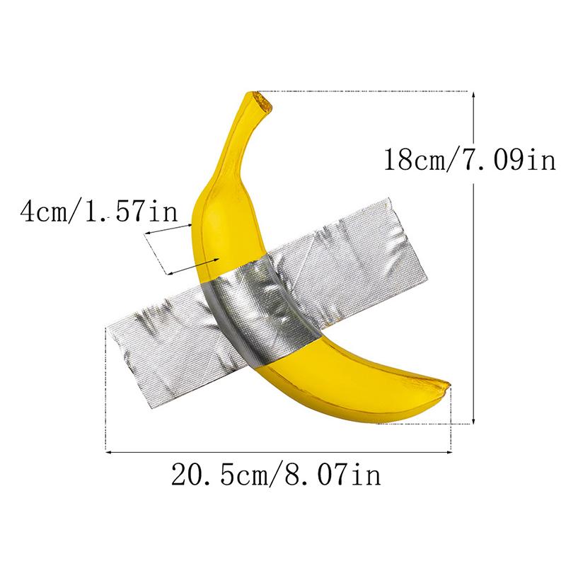 Resin Tape Banana Comedian Figurine Wall Art Bathroom Living Room Kitchen Wall Decor Decoration Porch Entrance Interior