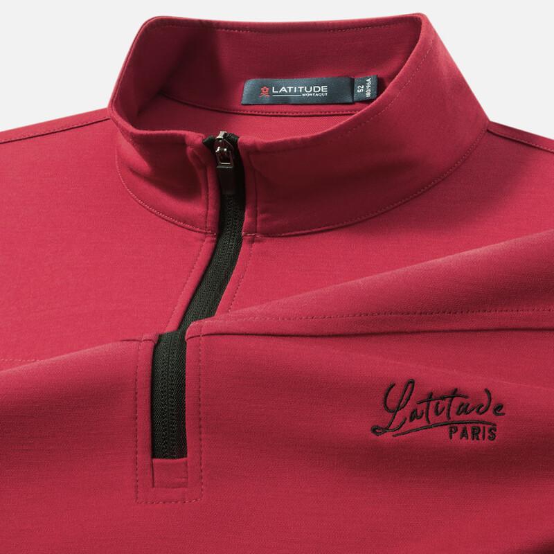 MONTAGUT Men's Cashmere Blend Semi-High Collar Polo Shirt