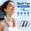 LED Digital Display Neck Fan 5-Speed Electric Air Cooler Portable Portable Neck Fan  Travel
