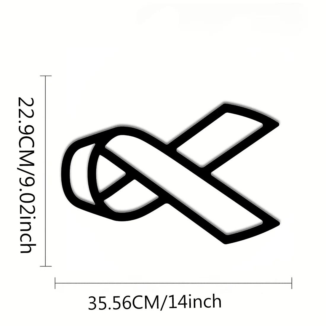 

1pc Cause Ribbon Graphic -Beautiful Home Decor Decorative Accent Metal Art Wall Sign,Home Decor, Wall Decor Metal Wall Hanging чёрный