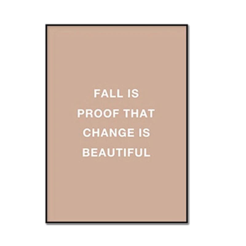 Nordic Style Motivational Quote Text Letters Print Art Canvas Poster for Living Room Decoration Home Wall Decor Picture