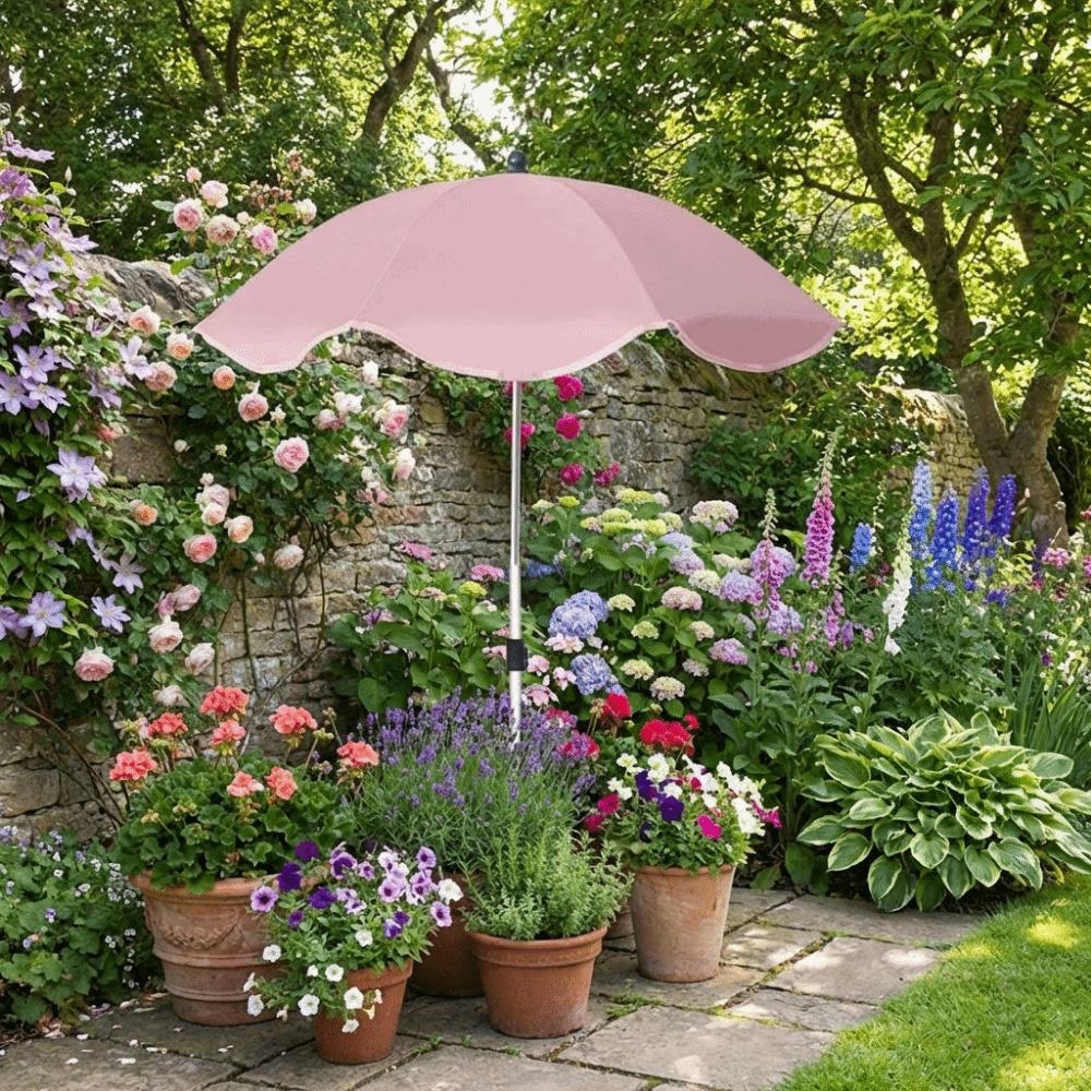 65cm Telescopic Plant Umbrellas Adjustable Larger Plants Shade Cover Decorative UV Protection Garden Umbrella Shade Potted