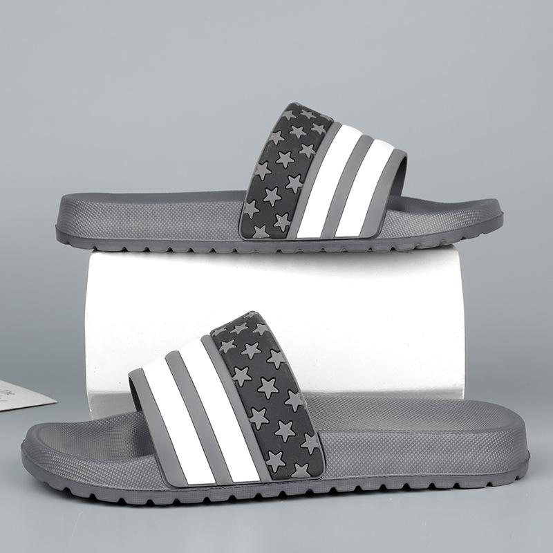 

One-word drag new home beach non-slip foreign trade sandals men s summer wear cool slippers slippers 47 серый