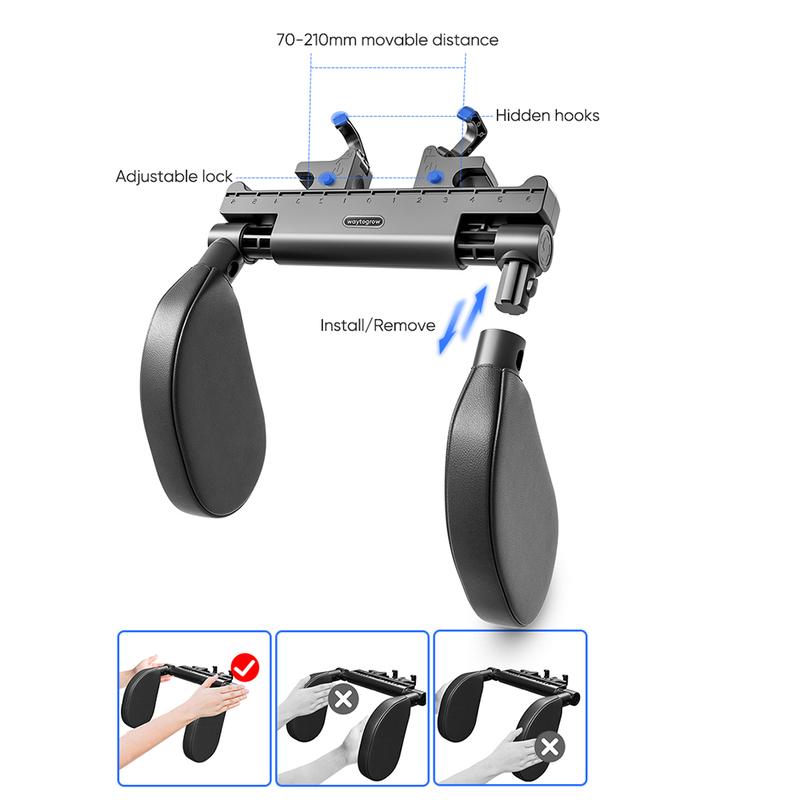 1Pc Adjustable Car Seat Headrest with Memory Foam and Side Pads Sleep Side Head Neck Stretch Support Headrest Car Accessories