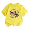 Kids Boys Girls 100% Cotton Crew Neck Short Sleeve T-Shirt, Retro Skateboard Skate And Destroy Shred The Road Print Casual Tee For Children Daily Wear