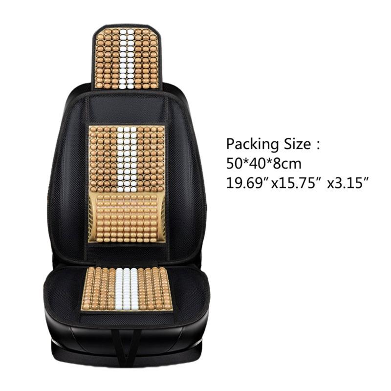 Premium Quality Summer Cool Car for Seat Cover Natural Wood Bead Massage Breathable for Seat Mat 2 Colors
