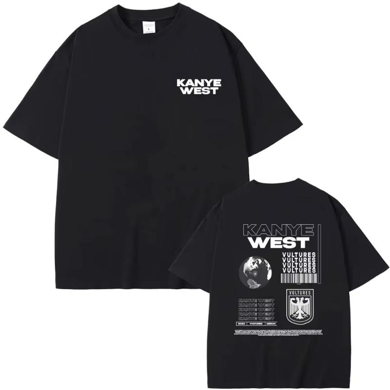 2026 Summer Rapper Kanye West Vultures New Music Album Graphic T Shirts Hip Hop Fashion Tshirt Suitable For Both Men And Women