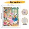 Disney Oil Painting by Numbers Art Kit for Donald and Daisy Duck Flower Shop. Handmade Diy Painting Home Decoration Gifts