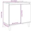 Washbasin Cabinet with Rustic Wood Look 58 x 33 x 60 cm Engineered Wood