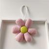 Schöner Candy Stoffblumen Schlüsselanhänger Niedliche Blume Form Schlüsselanhänger Mädchen Rucksack Anhänger Taschen Mode Dekoration Zubehör