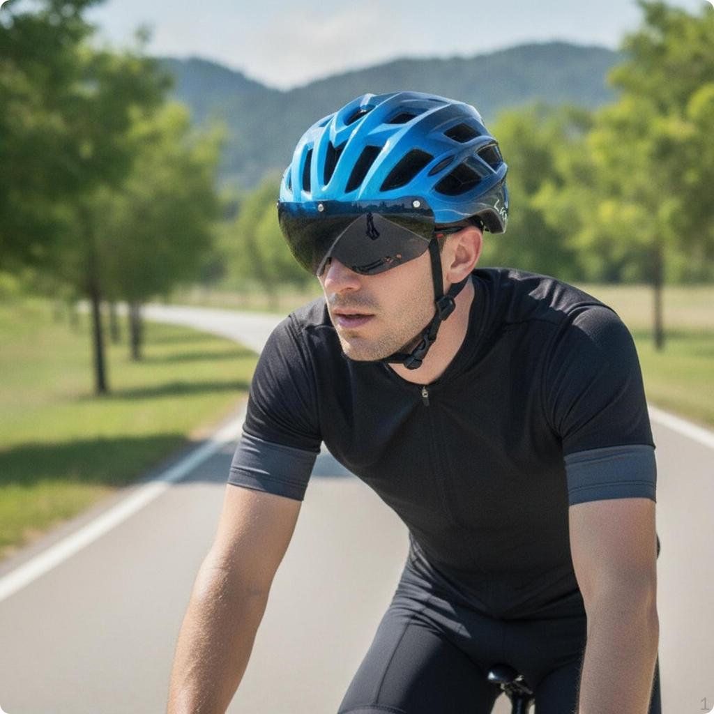 Photochromic Bike Helmet with Visor | GlassesFriendly, bicycling Sun Visor, for Outdoor