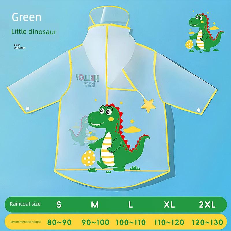 Children's Full-Body Raincoat for Boys and Girls, Long Hooded Magic Hat Cartoon Kindergarten Rain Gear Poncho