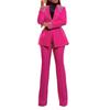 Costum european și american cu perle, slim fit, elastic - Set din două piese, cu mânecă lungă