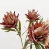 Floral Display Artificial South African Bodhi Flower Flocked Faux Thistle Flowers  Home Decor