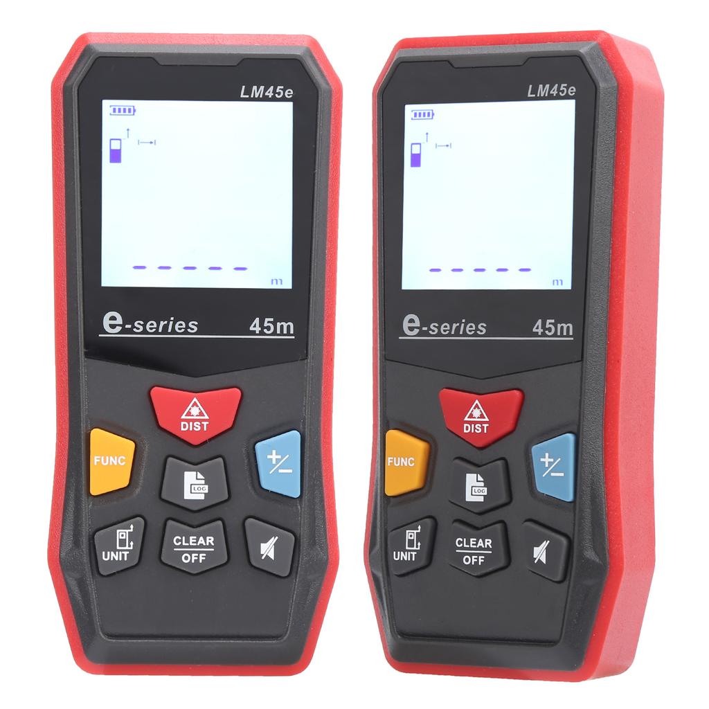 LM45e Infrared Laser Range Finder Portable Digital Distance Meter Area Volume Measurement