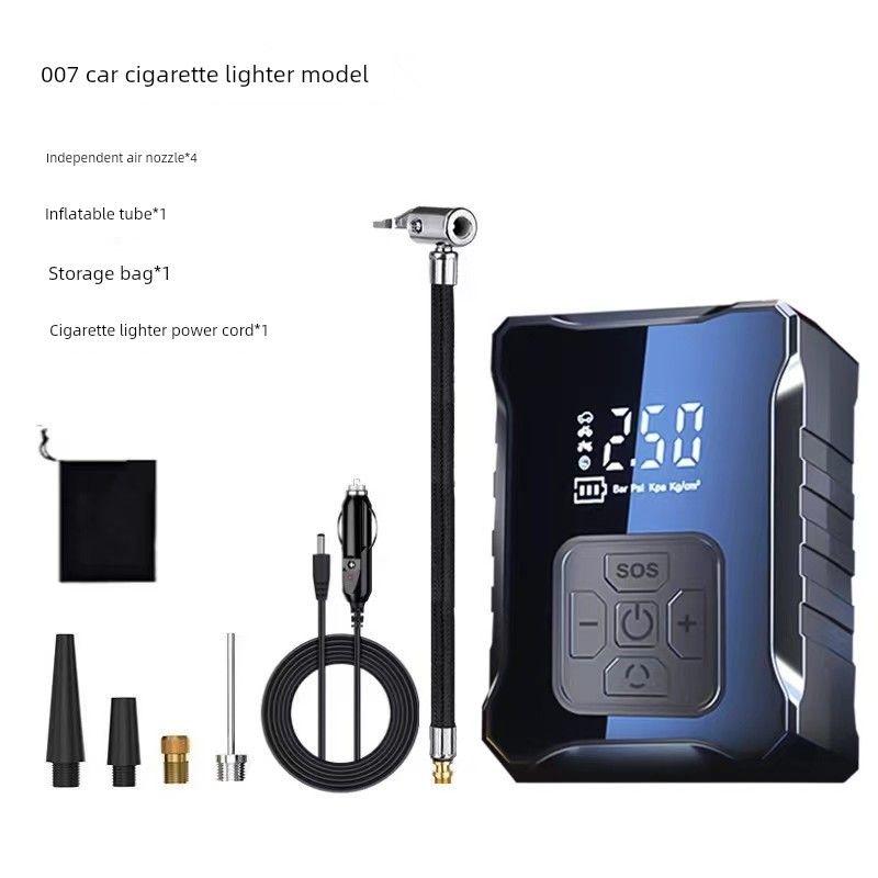 Car Air Pump, Portable Car Air Pump, High-Power Electric Tire Inflator, Multi-Functional Air Pump 17-Cylinder Digital Display Car Cigarette Lighter