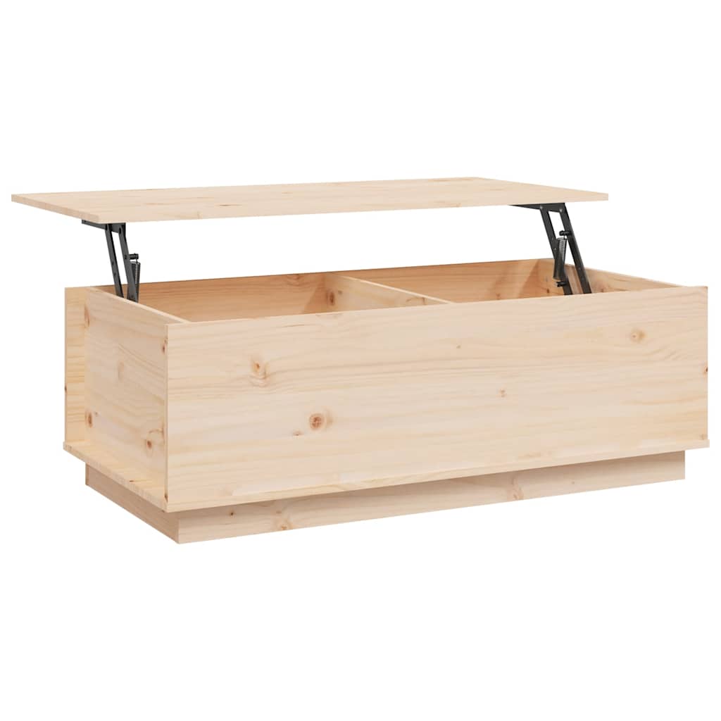 Vidaxl Stolik Kawowy, 100X50X35 Cm, Lite Drewno Sosnowe