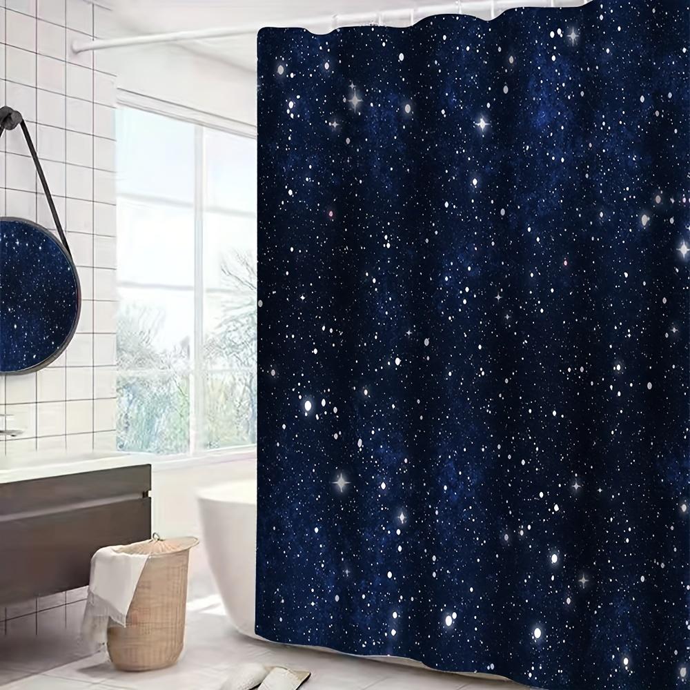 4 buc Perdele de duș cu stele frumoase cu 12 cârlige Covor de baie anti-alunecare Set decor pentru baie cu capac de toaletă și covoraș în formă de U