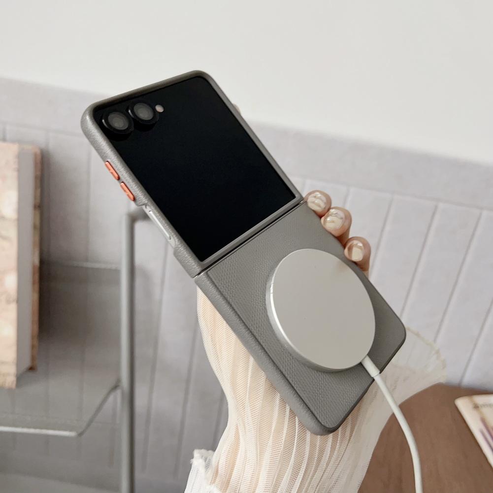 Hard Built-in Magnetic Ring Phone Case For Samsung Z Flip 7 Flip7 FE Galaxy Z Flip 6 5 4 Slim Protect Cover