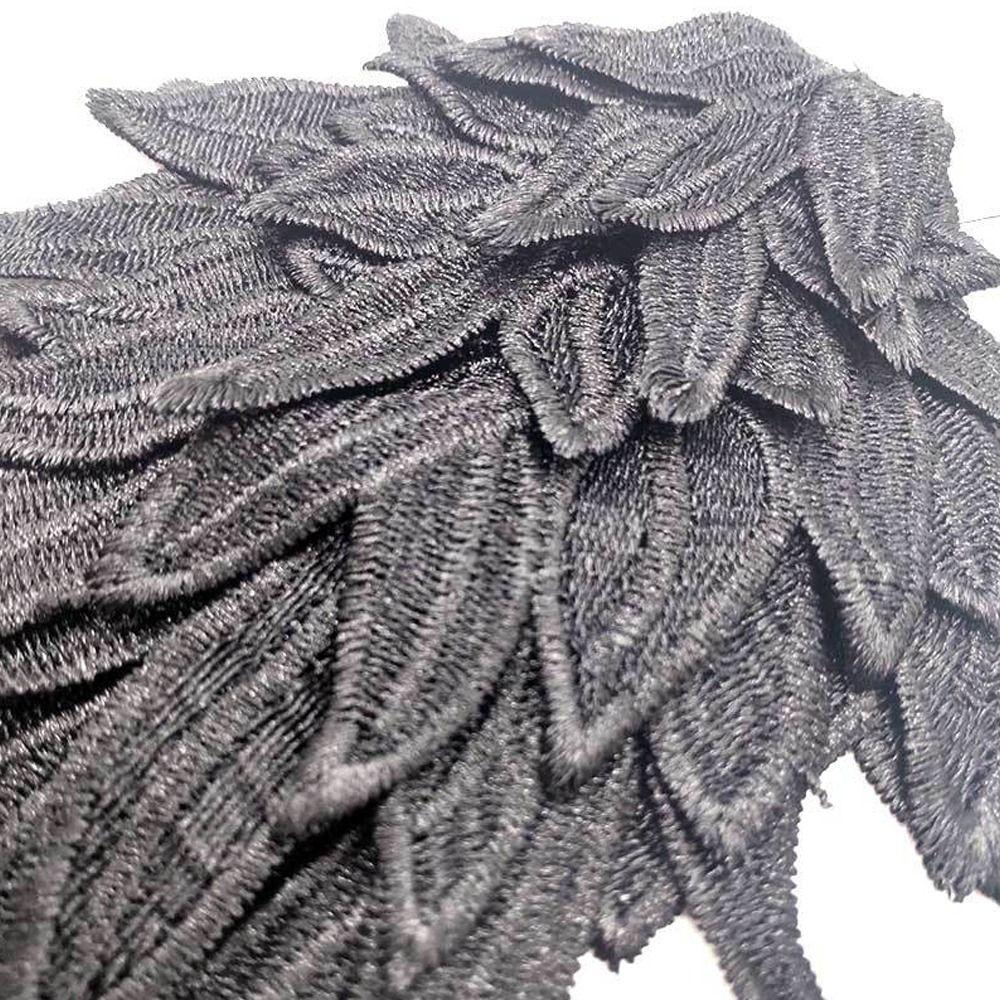 2Pcs Multilayer Flower Collar Patch Embroidery DIY Crafts Fashion Angel Wing Patch