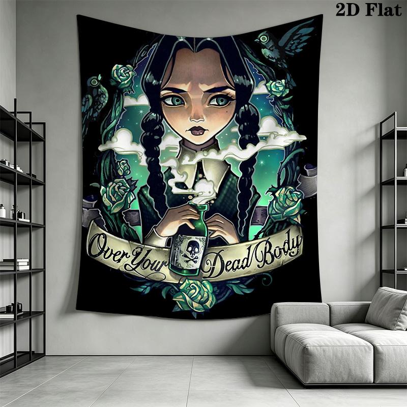 Dark Girl and Mysterious Potion Pattern Home Decor Tapestry, Wall Hanging, Decorative RV Wall Cloth.ZGT0914126