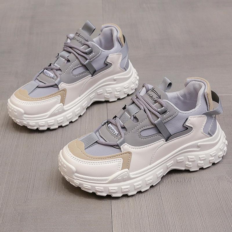 

Модные повседневные легкие кэжуал кроссовки на толстой подошве для женщин, корейская версия, 2024, новые весна-осень 36