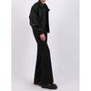 Men Loose Casual Short Pu Leather Turn Down Collar Street Fashion Jacket