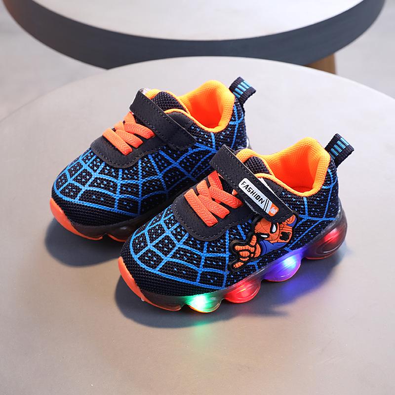Kids' 2026 Spring Light-Up Running Shoes, Boys' Soft Sole, Non-Slip, Breathable, Toddler Sports Sneakers