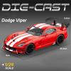NEW 1/24 Dodge Viper SRT Supercar Alloy Model Car Toy Diecasts Metal Casting Sound and Light Car Toys for Children Vehicle