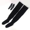 1 [Air Plus Size Womens Thigh High Socks For Thick Thighs- Extra Long Striped Thick Over The Knee Socks- Leg Warmer Boot Socks