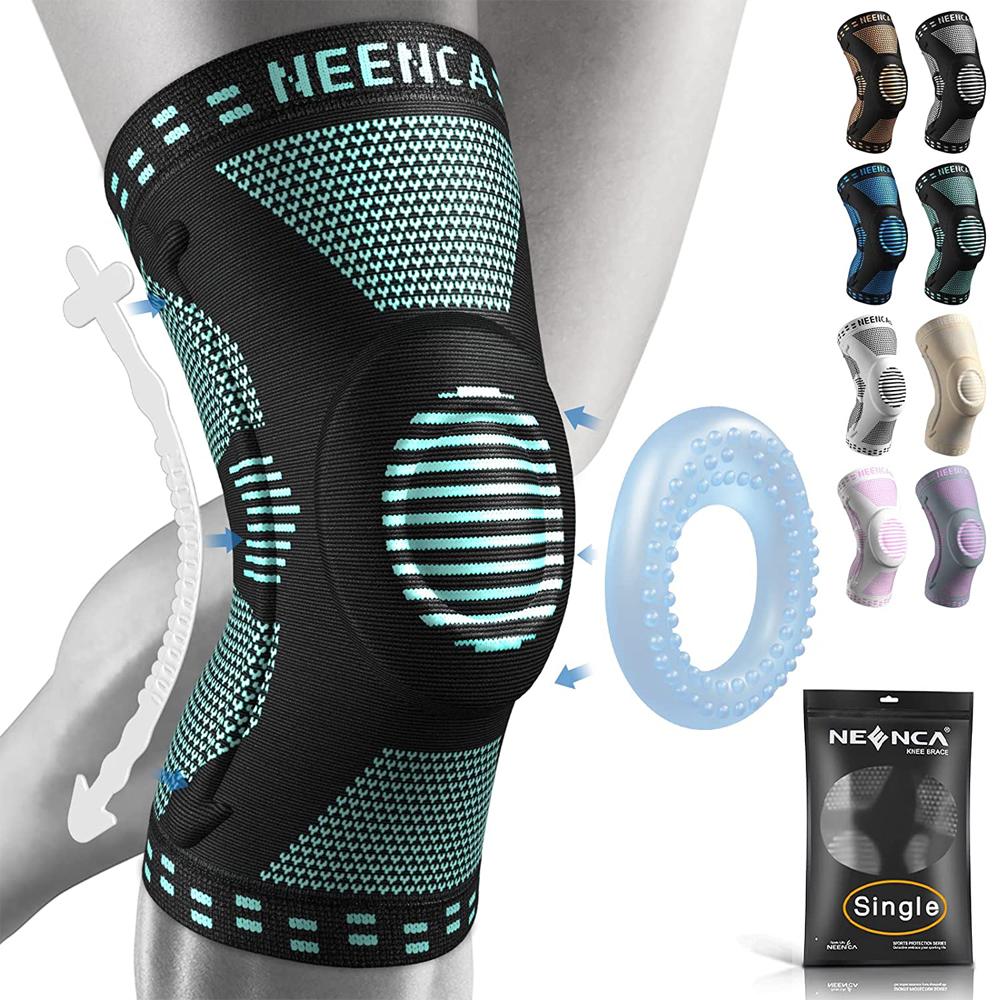 Rodillera de Cobre Neenca con Almohadilla de Gel para Rótula Estabilizadores Laterales para Alivio del Dolor de Rodilla Deporte Artritis Soporte de LCA