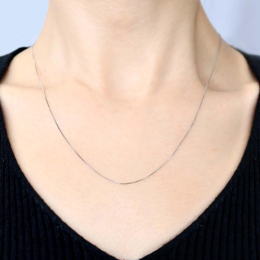 Platinum Chain Necklace Pt850 Venetian adjustable length up to 45cm [Lara Christie] Chain, 0.5mm width, approx. 1.5g, lc97-0016