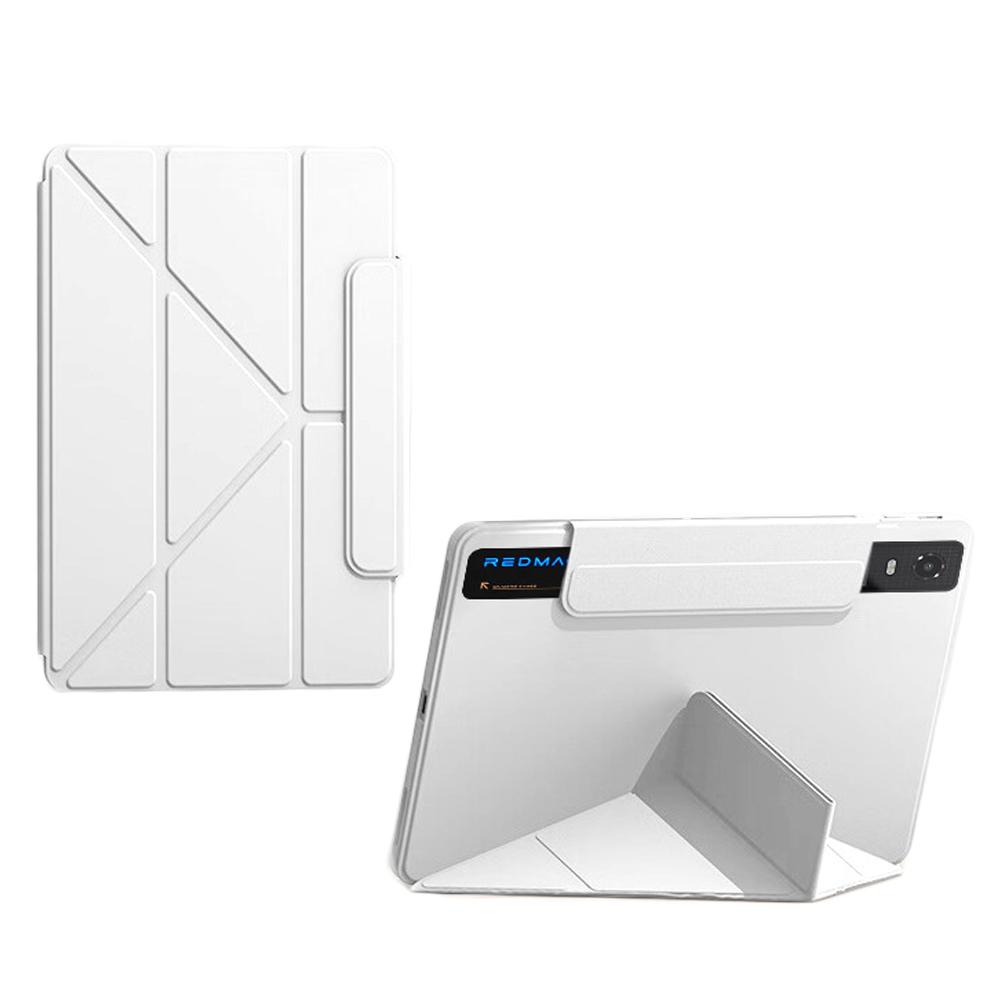 Voor Nieuwe ZTE REDMAGIC Astra Gaming 2 9,06  RedMagic Pad Tablet 3, 5 Pro 9,06 Inch Multihoekige Opvouwbare Stand Slanke Pasvorm Hoes Gaming Tablet 3 Pro wit
