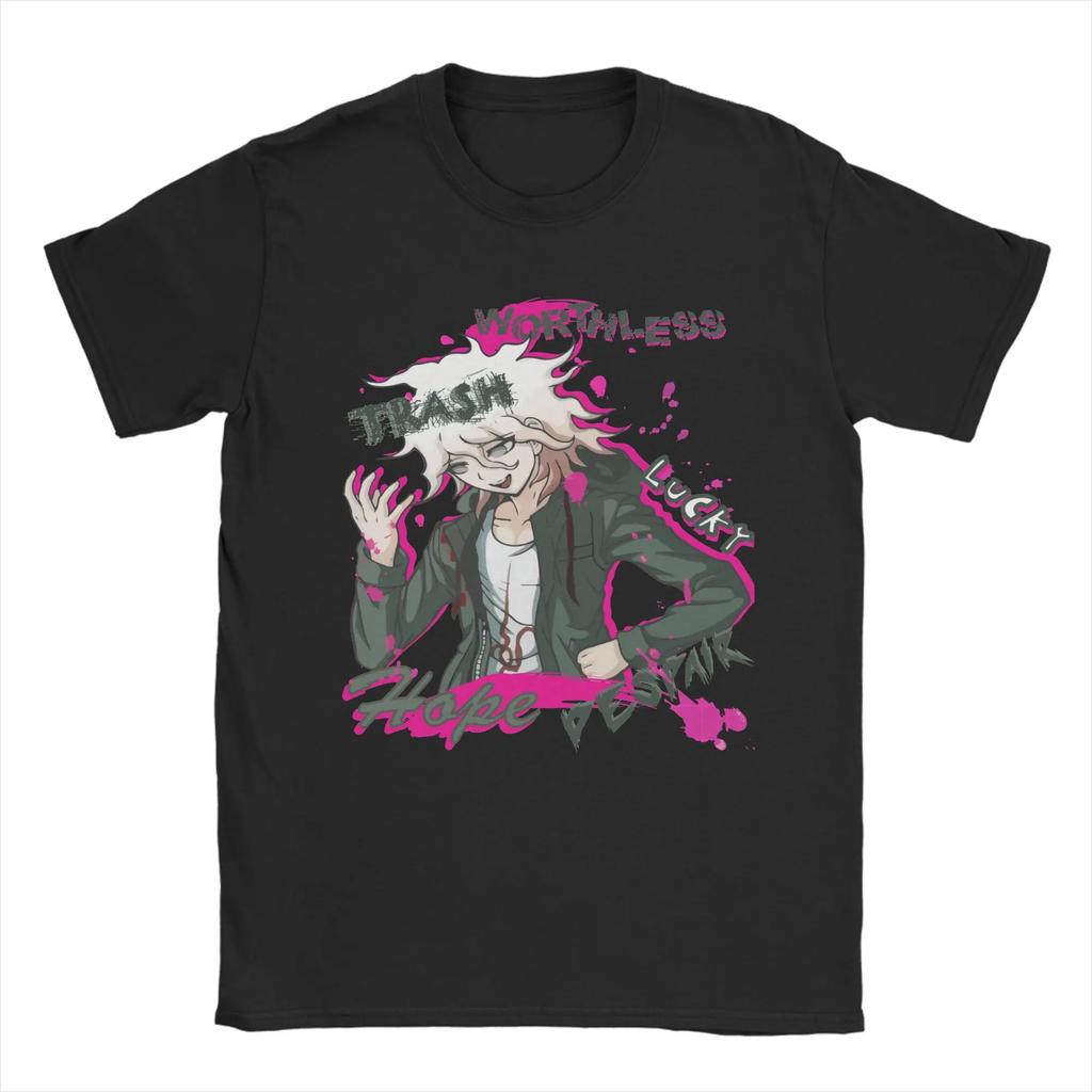 Funny Graphic Tee Anime Characters Short Sleeve Crewneck Cotton Tshirt Unisex
