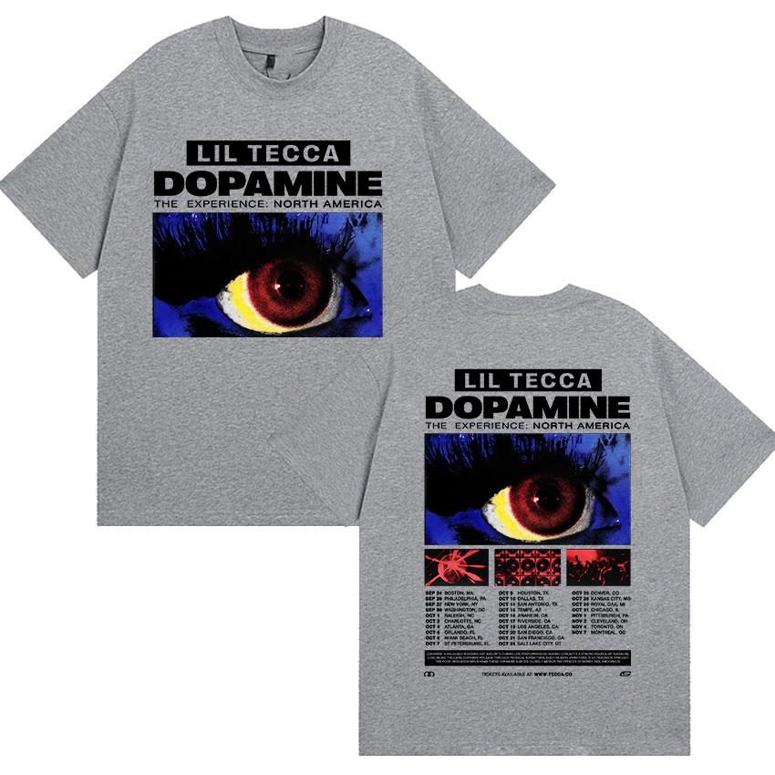 Lil Tecca Dopamne The Experience Album Merch T-shirt Rap Hip Hop Stile Abbigliamento T-shirt Unisex Cotone Oversize T-shirt