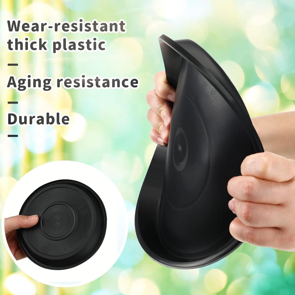 Plant Saucer Black Pot Saucers Round Water Tray Thick Drip Trays for Potted Flower Pan Plant Drainage for Indoor