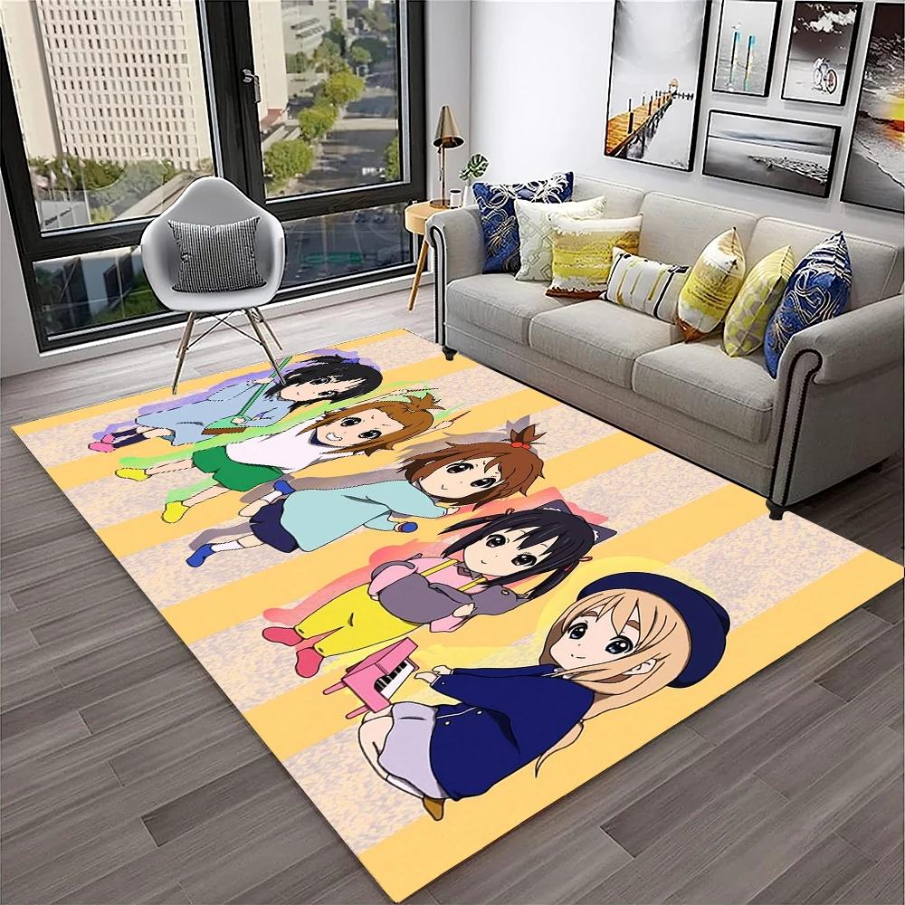 Kawaii Girls K-ON Cartoon Cute Lolita Carpet Rug for Home Living Room Bedroom Sofa Doormat Decor,kid Area Rug Non-slip Floor Mat