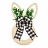 Easter Bunny Wreath Artisanal Appearance Door Hanger Lightweight Rustic Spring Wall