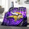 Name Custom Minnesota Vikings Logos Print Flannel Blanket High Quality Warm Comfortable Cover for All Seasons Perfect for Gifts Home Decor